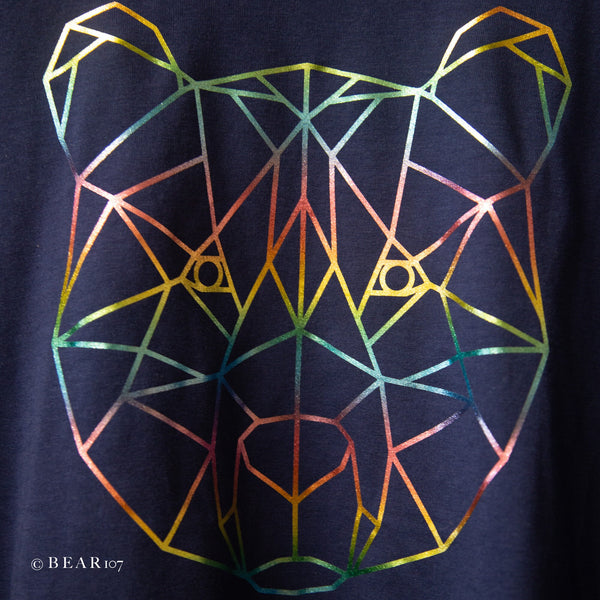Bear Pride T-Shirt Geometric Rainbow Bear